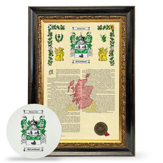 McCutchand Framed Armorial History and Mouse Pad - Heirloom