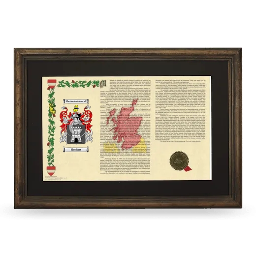 Huchins Deluxe Armorial Landscape Framed - Brown