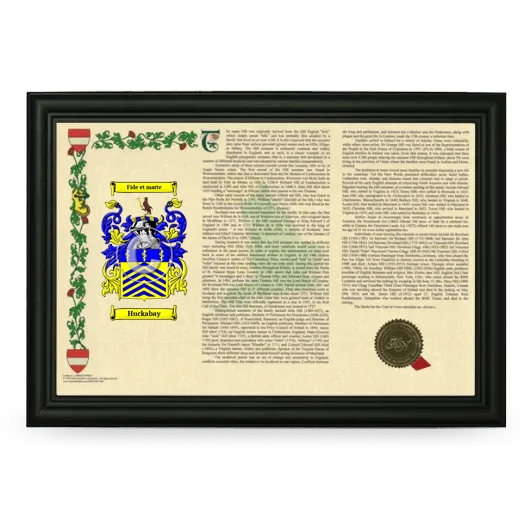 Huckabay Armorial Landscape Framed - Black