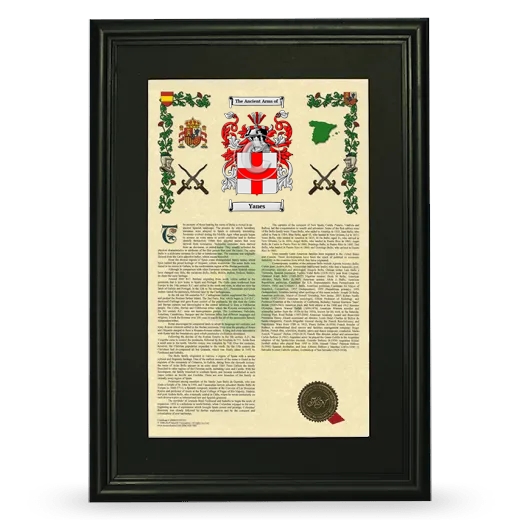 Yanes Deluxe Armorial Framed - Black