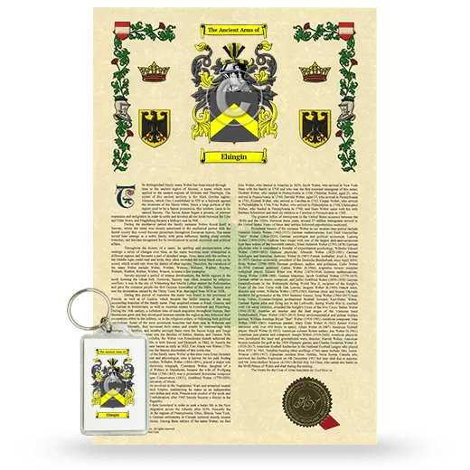 Ehingin Armorial History and Keychain Package