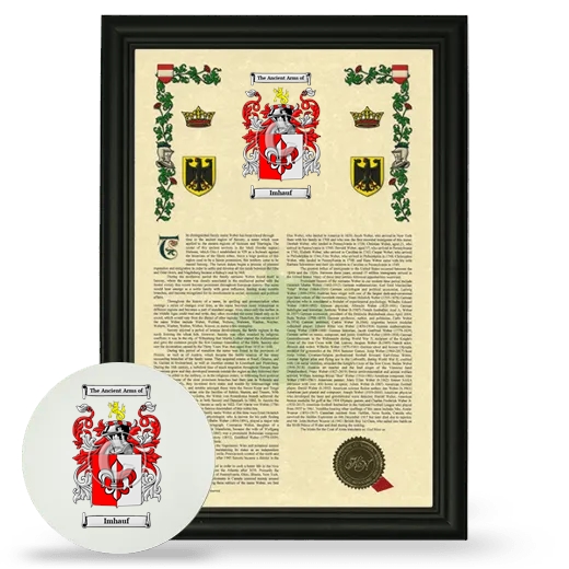Imhauf Framed Armorial History and Mouse Pad - Black