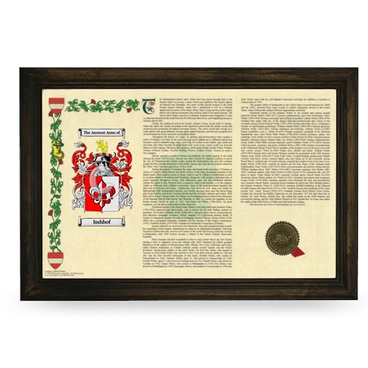 Imhhof Armorial Landscape Framed - Brown