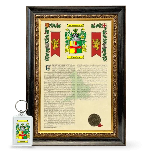 Hingghan Framed Armorial History and Keychain - Heirloom