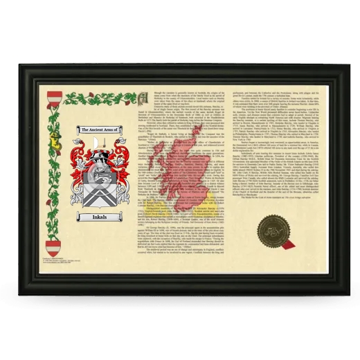 Inkals Armorial Landscape Framed - Black