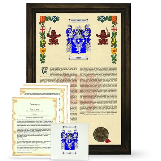 Inglis Framed Armorial, Symbolism and Large Tile - Brown