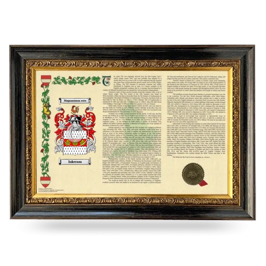 Inkeram Armorial Landscape Framed - Heirloom