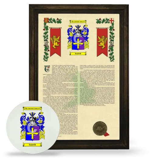 Issaeck Framed Armorial History and Mouse Pad - Brown