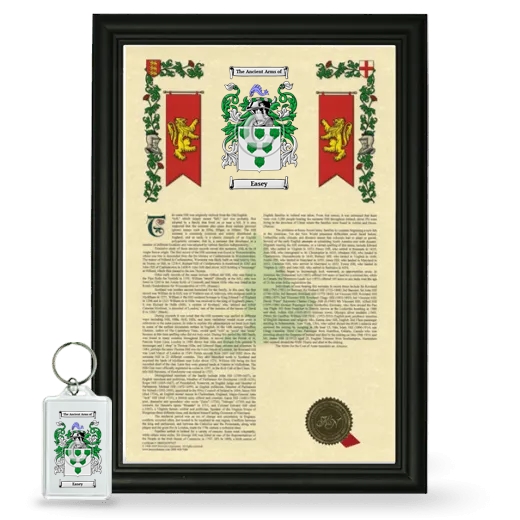 Easey Framed Armorial History and Keychain - Black