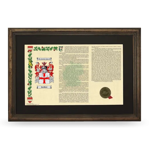 Jacobere Deluxe Armorial Landscape Framed - Brown