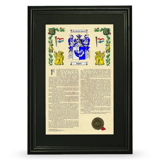 Jagerr Deluxe Armorial Framed - Black