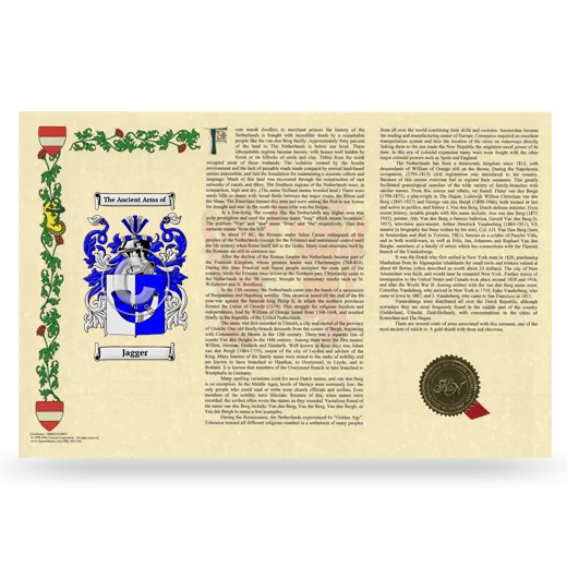 Jagger Armorial History Landscape Style