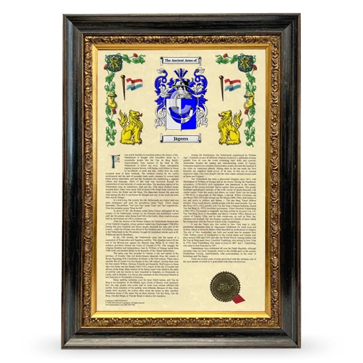 Jägerrs Armorial History Framed - Heirloom