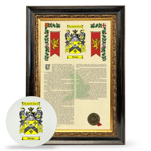 Macego Framed Armorial History and Mouse Pad - Heirloom