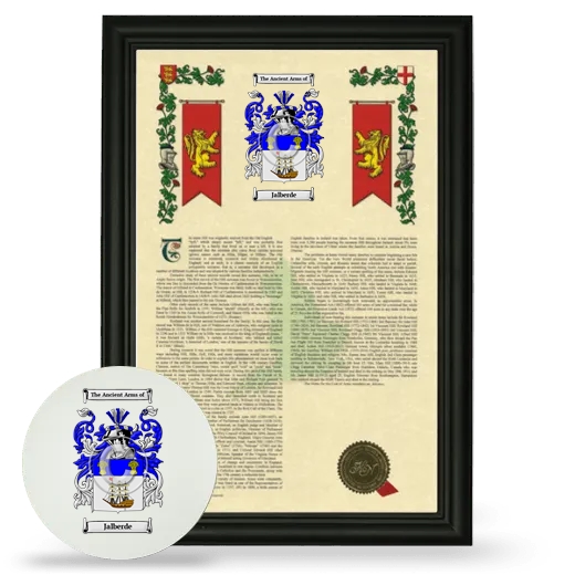 Jalberde Framed Armorial History and Mouse Pad - Black