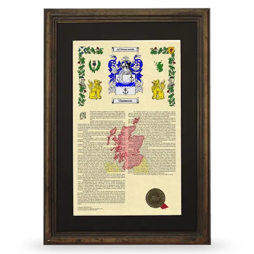Chaimson Deluxe Armorial Framed - Brown