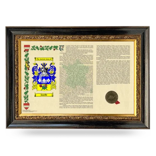 Janelle Armorial Landscape Framed - Heirloom