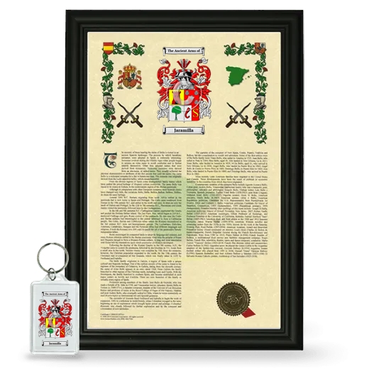 Jaramilla Framed Armorial History and Keychain - Black