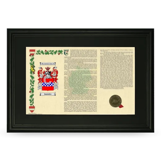 Janowicz Deluxe Armorial Landscape Framed- Black