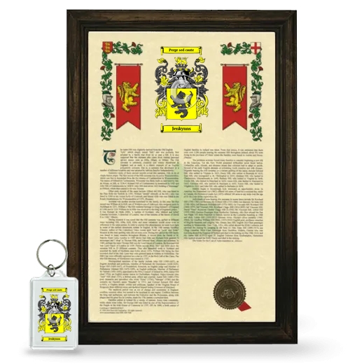 Jenkynns Framed Armorial History and Keychain - Brown