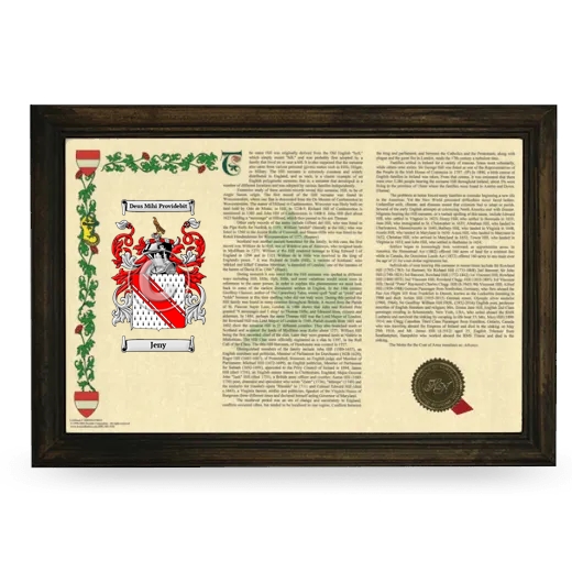 Jeny Armorial Landscape Framed - Brown