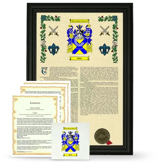 Jette Framed Armorial, Symbolism and Large Tile - Black