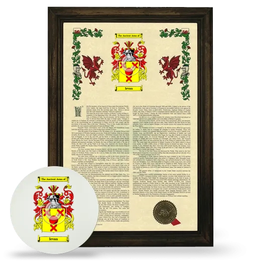 Ievan Framed Armorial History and Mouse Pad - Brown