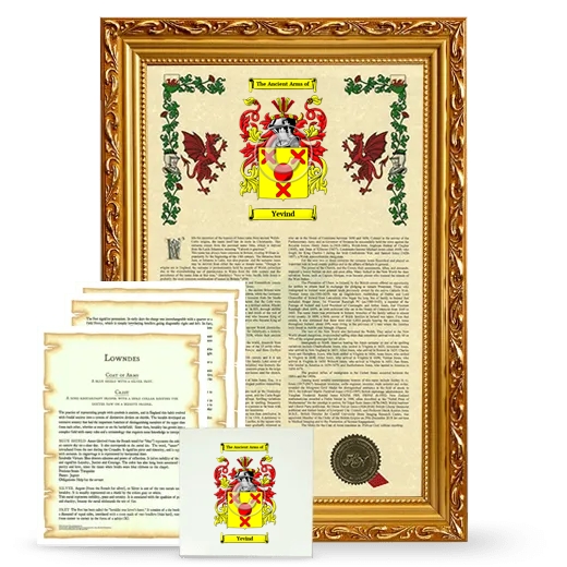 Yevind Framed Armorial, Symbolism and Large Tile - Gold