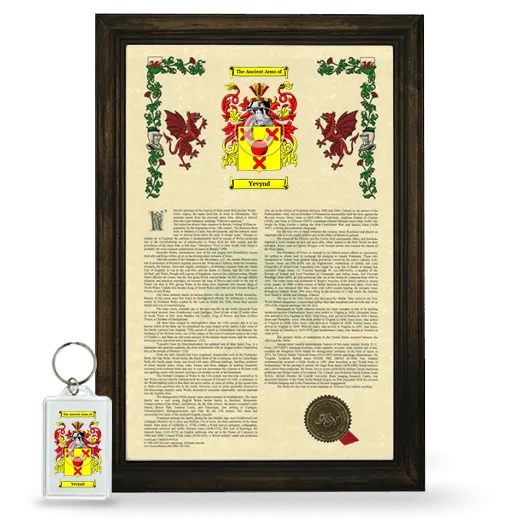 Yevynd Framed Armorial History and Keychain - Brown