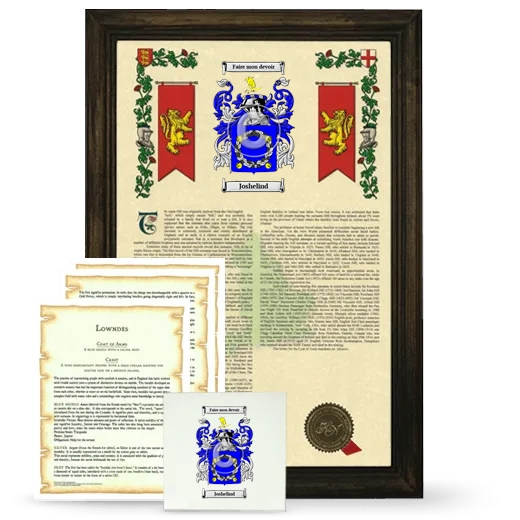 Joshelind Framed Armorial, Symbolism and Large Tile - Brown