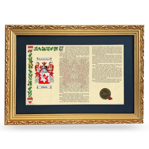 Johnson Deluxe Armorial Landscape Framed - Gold