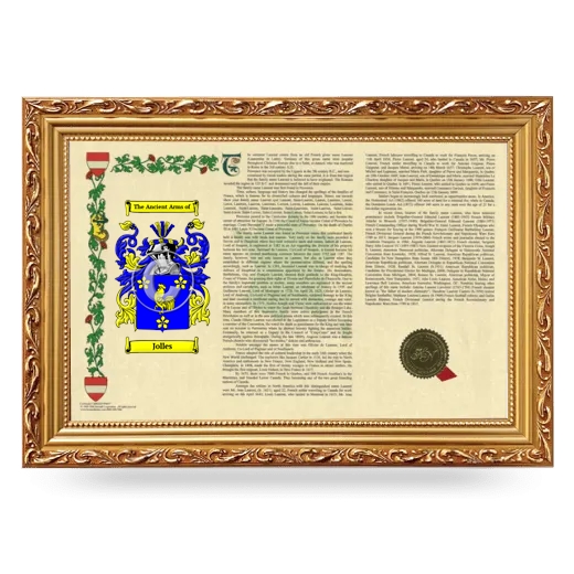 Jolles Armorial Landscape Framed - Gold