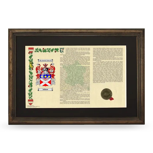 Juliane Deluxe Armorial Landscape Framed - Brown