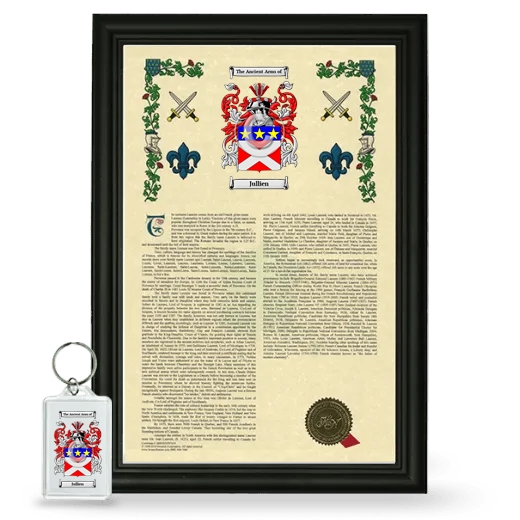 Jullien Framed Armorial History and Keychain - Black