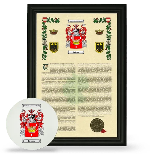 Keisser Framed Armorial History and Mouse Pad - Black