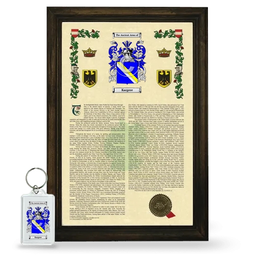 Kargere Framed Armorial History and Keychain - Brown