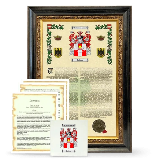 Kritzer Framed Armorial, Symbolism and Large Tile - Heirloom