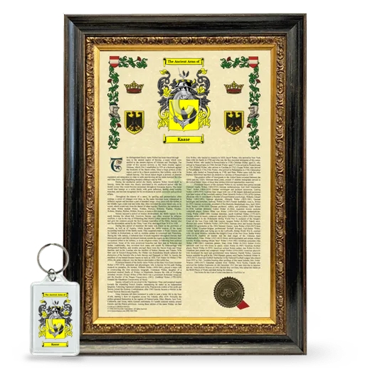 Kaase Framed Armorial History and Keychain - Heirloom