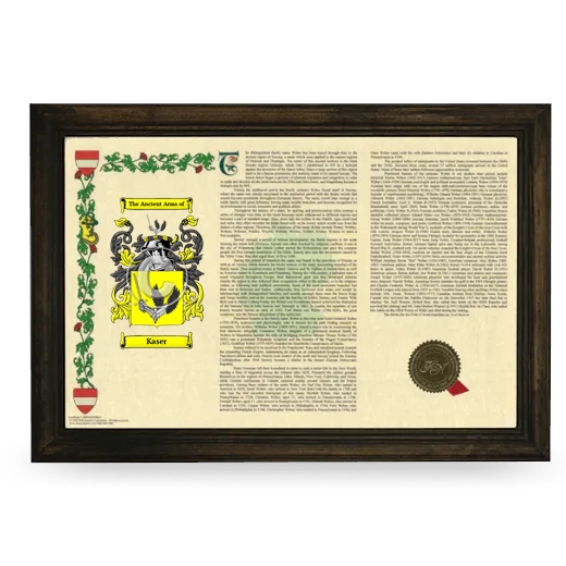 Kaser Armorial Landscape Framed - Brown