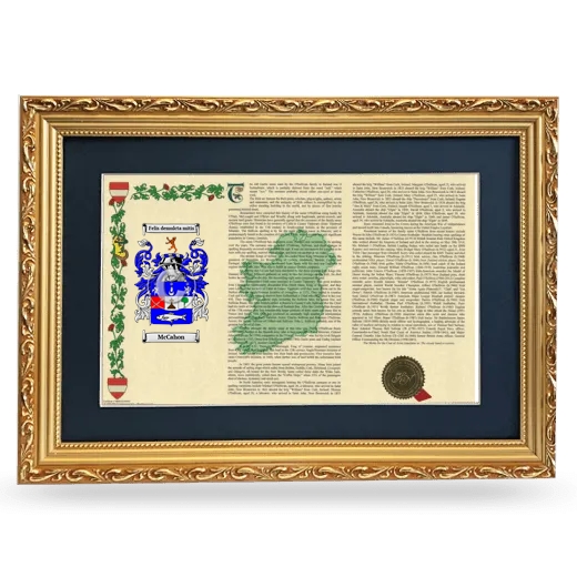 McCahon Deluxe Armorial Landscape Framed - Gold