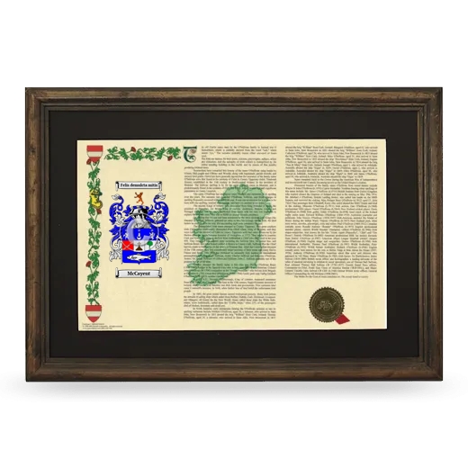 McCayent Deluxe Armorial Landscape Framed - Brown