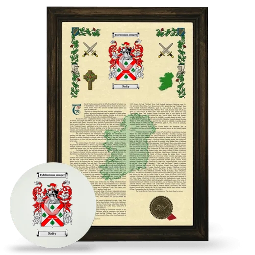 Keity Framed Armorial History and Mouse Pad - Brown