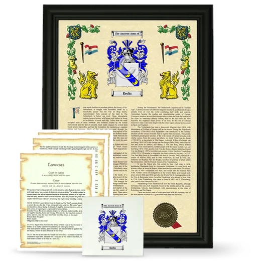 Kecks Framed Armorial, Symbolism and Large Tile - Black