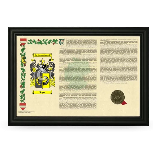 Koger Armorial Landscape Framed - Black