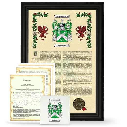 Keggvene Framed Armorial, Symbolism and Large Tile - Black