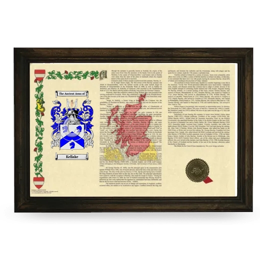 Kellake Armorial Landscape Framed - Brown