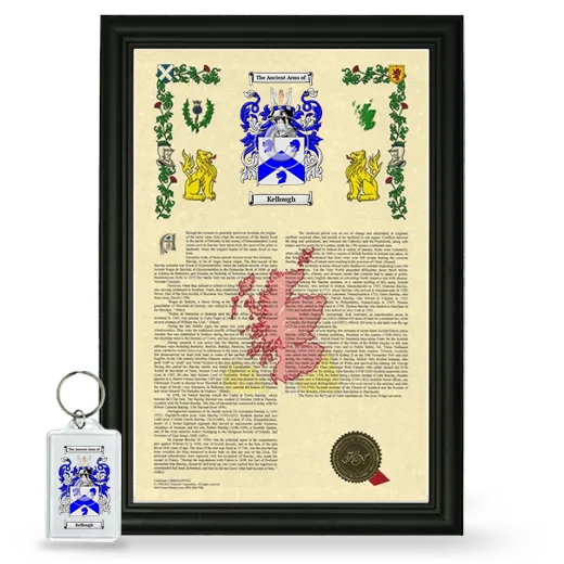 Kellough Framed Armorial History and Keychain - Black