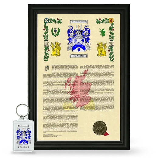 MacCellitch Framed Armorial History and Keychain - Black