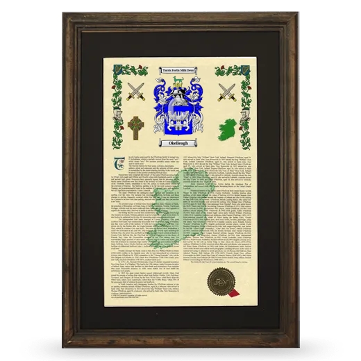 Okelleagh Deluxe Armorial Framed - Brown