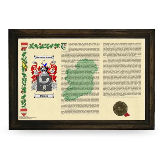 Minagh Armorial Landscape Framed - Brown